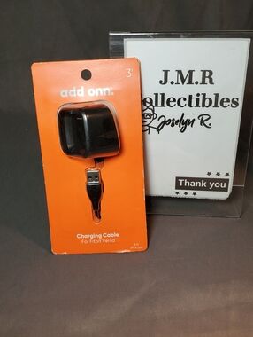 onn. Charge Cable for Fitbit Versa 2, 3ft USB Charging Dock Station - Black